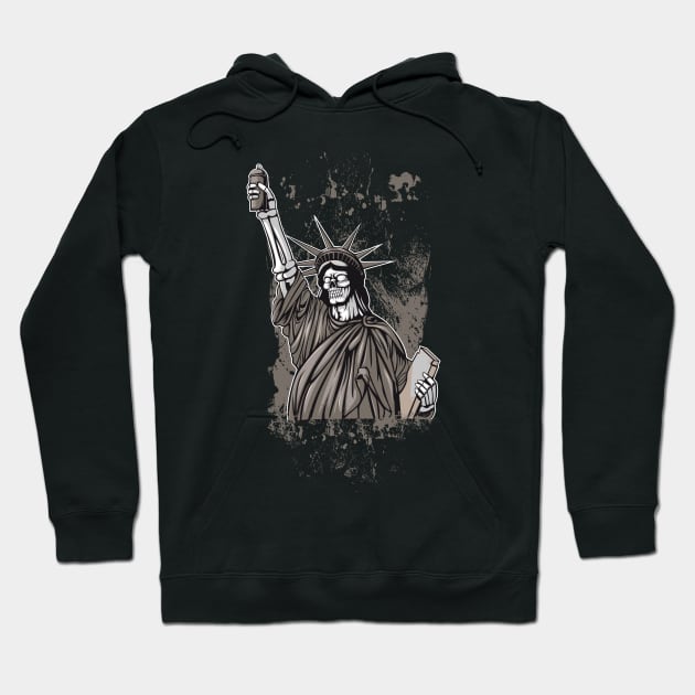 Statue of Liberty Skull Hoodie by Shapwac12